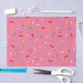 Leuke Roze Snoep Spikkels Patroon Tissuepapier (Craft)