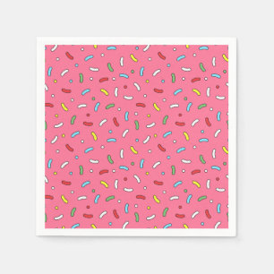 Leuke Roze Snoepjes Spatten Patroon Servet