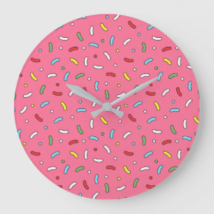 Leuke Roze Snoepjes Spikkels Patroon Grote Klok
