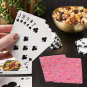 Leuke Roze Snoepjes Spikkels Patroon Pokerkaarten (Insitu)