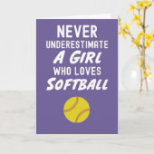 Leuke Roze Softbal Kaarten Voor Meisjes Spelers Ha (Gele Bloem)