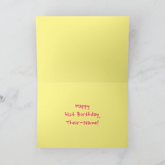 Leuke Roze Strepen, Harten, Regenboog # 31e Verjaa Kaart (Binnen)