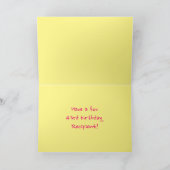 Leuke roze strepen, harten, regenboog # 43ste verj kaart (Binnen)