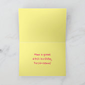 Leuke roze strepen, harten, regenboog # 47e verjaa kaart (Binnen)