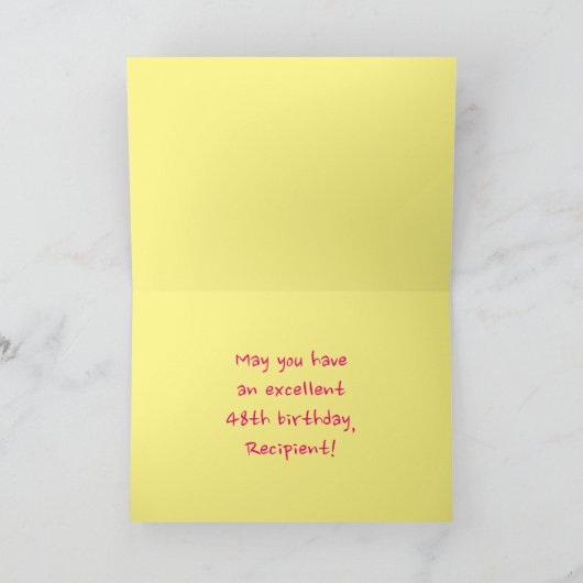 Leuke roze strepen, harten, regenboog # 48ste verj kaart (Binnen)