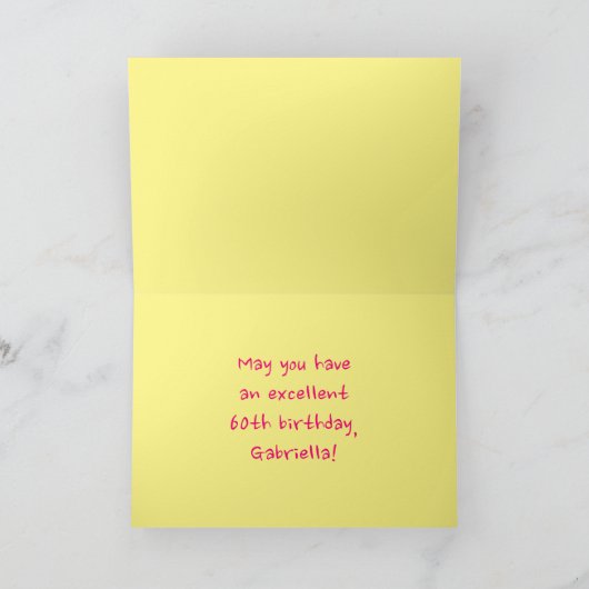 Leuke roze strepen, harten, regenboog # 60ste verj kaart (Binnen)