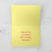 Leuke roze strepen, harten, regenboog # 68ste verj kaart (Binnen)