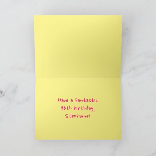 Leuke roze strepen, harten, regenboog # 96e verjaa kaart (Binnen)