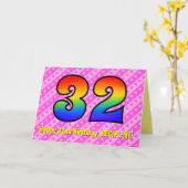 Leuke roze strepen, hartjes, regenboog # 32e verja kaart (Gele Bloem)