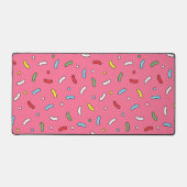 Leuke Roze Suiker Spatten Patroon Bureaumat (Voorkant)