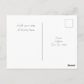 Leuke Roze Taartkaart Bedankt Postkaart (Achterkant)