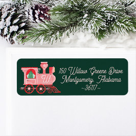 Leuke Roze  Trein Kerstboom Levering Etiket