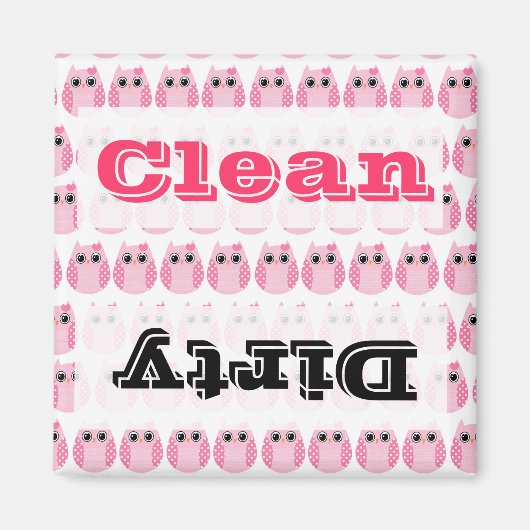 Leuke Roze Uilen Keuken Decor Accessoires Magneet (Voorkant)