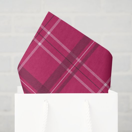 Leuke roze vakantie plaid tissuepapier (Cadeauzakje)
