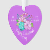Leuke roze valentijn ornament (voorkant)