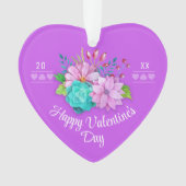 Leuke roze valentijn ornament (voorkant)