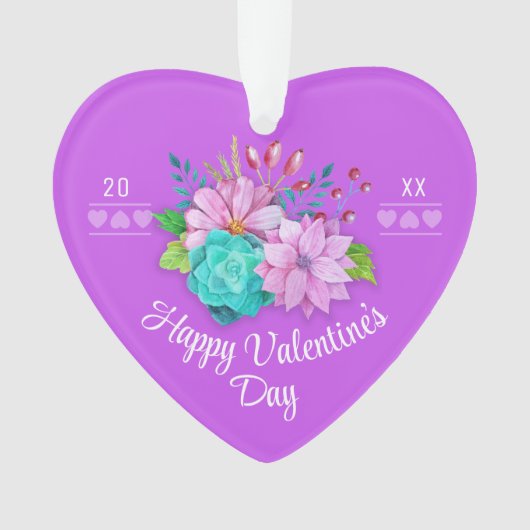 Leuke roze valentijn ornament (voorkant)