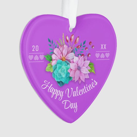 Leuke roze valentijn ornament (voorkant)