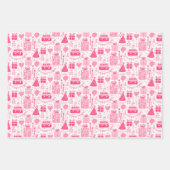 Leuke Roze Verjaardag Inpakpapier Vel (Voorkant)