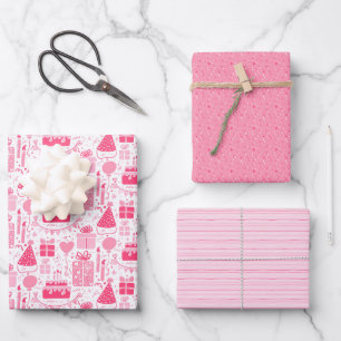 Leuke Roze Verjaardag Inpakpapier Vel
