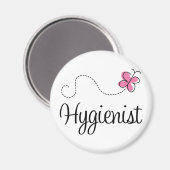 Leuke roze vlinder hygiënist magneet (Voorkant / Achterkant)