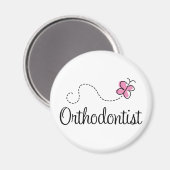 Leuke roze vlinder orthodontist magneet (Voorkant / Achterkant)