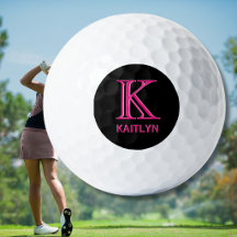 Leuke Roze Vrouwelijke 3-laags Monogram Naam