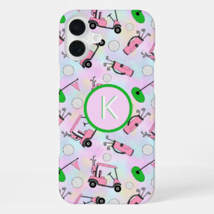 Leuke Roze Vrouwelijke Golf Design en Aangepaste M iPhone 16 Plus Hoesje