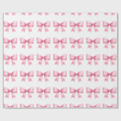 leuke roze waterverf boog cadeau geven cadeaupapier (Vlak)