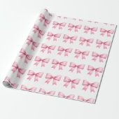 leuke roze waterverf boog cadeau geven cadeaupapier (Uitgerold)