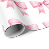 leuke roze waterverf boog cadeau geven cadeaupapier (Rol Hoek)