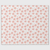 Leuke roze Waterverf pompoen Herfst Cadeaupapier (Vlak)