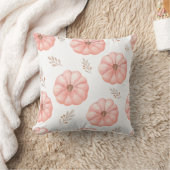 Leuke roze Waterverf pompoenbloem Kussen (Deken)