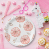 Leuke roze Waterverf pompoenbloem Papieren Bordje (Feest)
