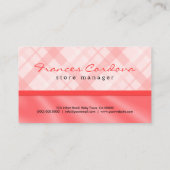 Leuke roze zalm blond cupcake bakker visitekaartje (Achterkant)