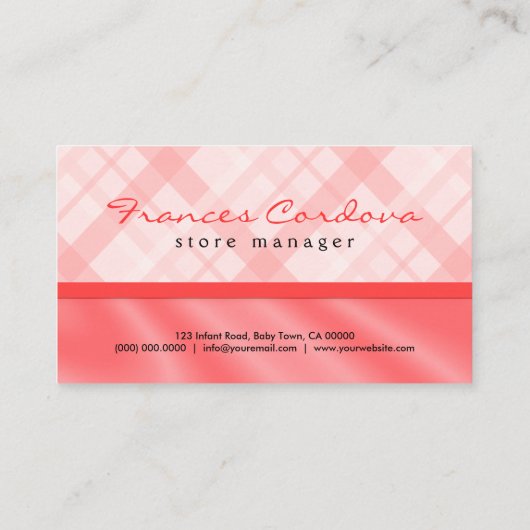 Leuke roze zalm blond cupcake bakker visitekaartje (Achterkant)