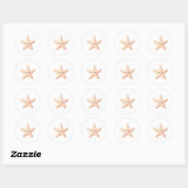 Leuke Roze Zeester Ronde Sticker (Vel)