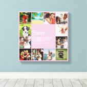 Leuke Roze Zus Definition Foto Collage Canvas Afdruk (Insitu (Houten vloer))