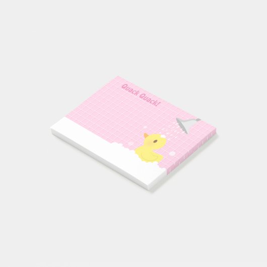 Leuke RubberDucky in Douche voor Meisjes Post-it® Notes (Schuin)
