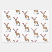 Leuke Rudolph de rendieren kerst Waterverf Inpakpapier Vel (Voorkant)