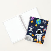 Leuke ruimte astronaut planeet, Cute Kid schetsboe Notitieboek (Binnen)