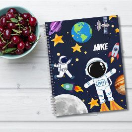 Leuke ruimte astronaut planeet, Cute Kid schetsboe Notitieboek