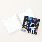 Leuke ruimte astronaut planeet, Cute Kid schetsboe Notitieboek (Binnen)
