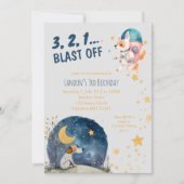 Leuke ruimte honden jongens derde verjaardag kaart (Voorkant)