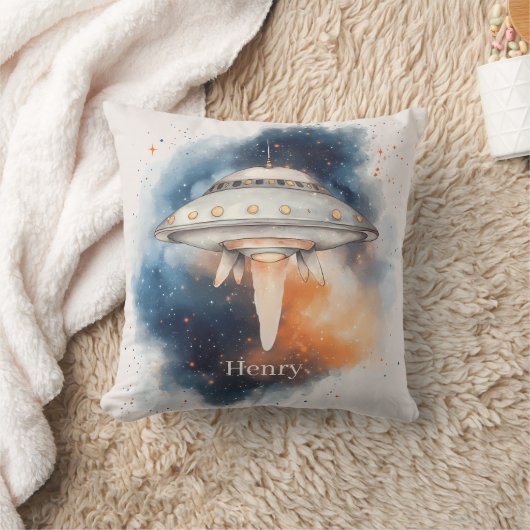 Leuke Ruimteschip Kindercushion Kussen (Deken)
