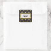 Leuke Ruimteschip Patroon Persoonlijk Vierkante Sticker (Tas)