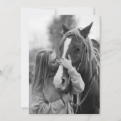 Leuke Ruitersport Waterverf Paard Foto Afstuderen Kaart (Achterkant)