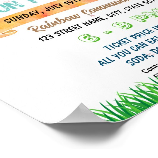 Leuke run Marathon evenement sjabloon Poster (Hoek)