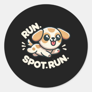 Leuke Run Spot Run Hond Grappig Ronde Sticker