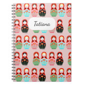 Leuke Russische Dolls Matryoshka Doll Aangepaste N Notitieboek (Voorkant)